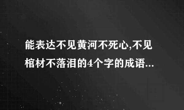 能表达不见黄河不死心,不见棺材不落泪的4个字的成语.或者成语.不要有死字,棺材这样的字眼