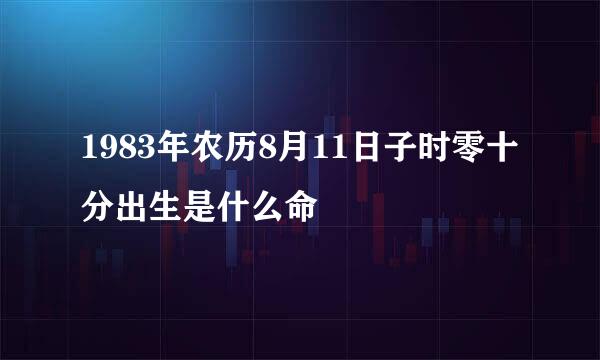 1983年农历8月11日子时零十分出生是什么命