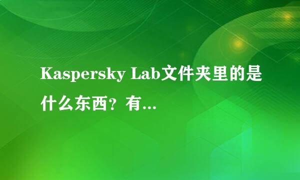 Kaspersky Lab文件夹里的是什么东西？有人知道吗？请教！