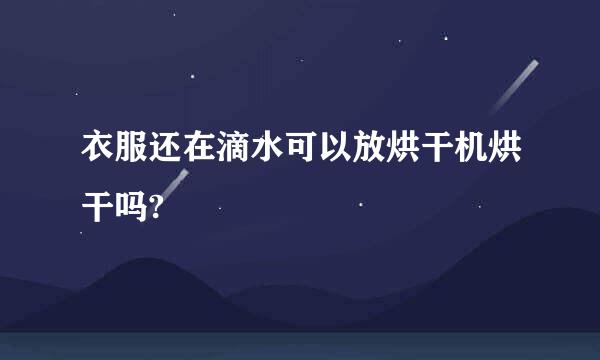 衣服还在滴水可以放烘干机烘干吗?