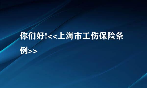 你们好!<<上海市工伤保险条例>>