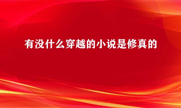 有没什么穿越的小说是修真的