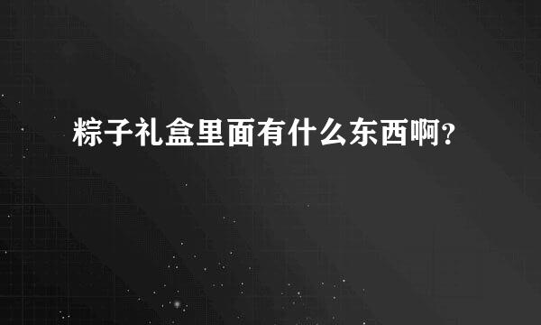 粽子礼盒里面有什么东西啊？