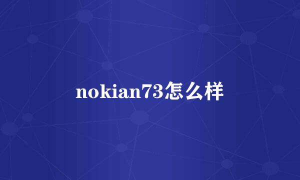 nokian73怎么样