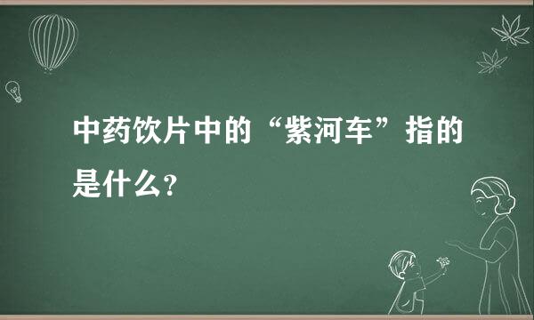 中药饮片中的“紫河车”指的是什么？