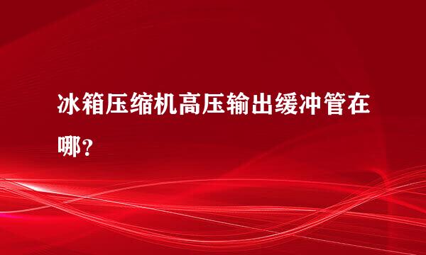 冰箱压缩机高压输出缓冲管在哪？