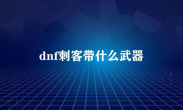 dnf刺客带什么武器