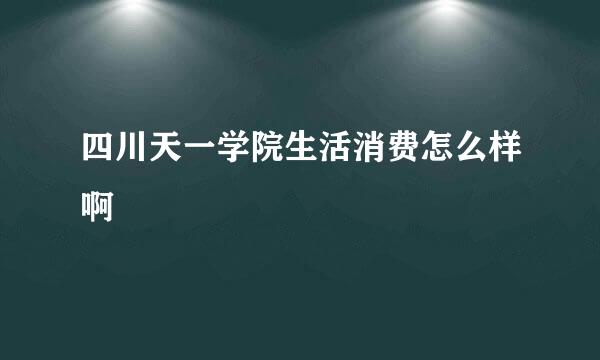 四川天一学院生活消费怎么样啊