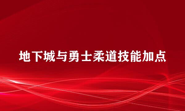 地下城与勇士柔道技能加点