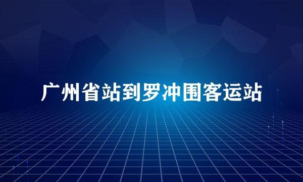 广州省站到罗冲围客运站