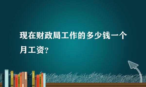 现在财政局工作的多少钱一个月工资？