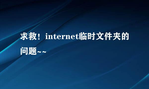 求救！internet临时文件夹的问题~~