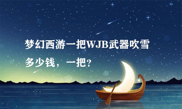 梦幻西游一把WJB武器吹雪多少钱，一把？