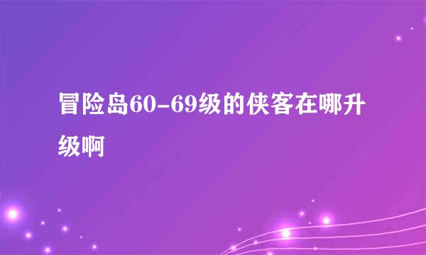 冒险岛60-69级的侠客在哪升级啊