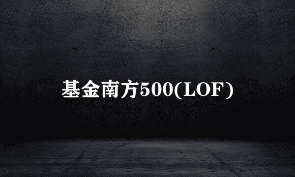 基金南方500(LOF)