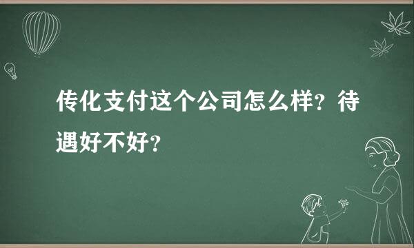 传化支付这个公司怎么样？待遇好不好？