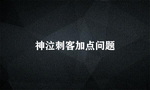 神泣刺客加点问题