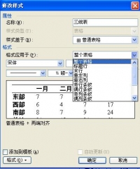 Word 2003如何制作三线表格？