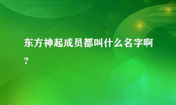 东方神起成员都叫什么名字啊？