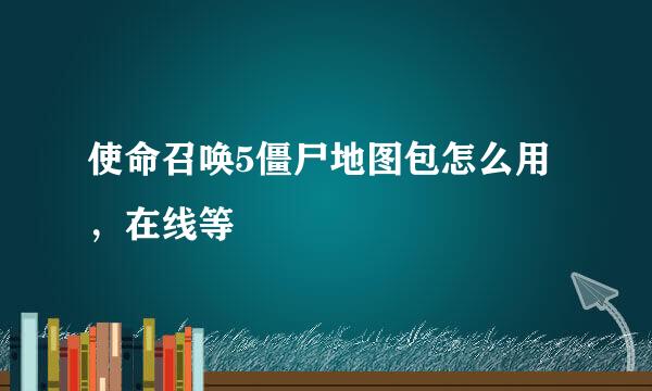 使命召唤5僵尸地图包怎么用，在线等