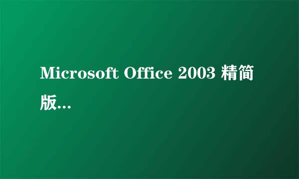 Microsoft Office 2003 精简版和完整版哪个好啊