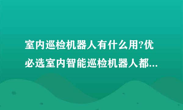 室内巡检机器人有什么用?优必选室内智能巡检机器人都有什么功能？