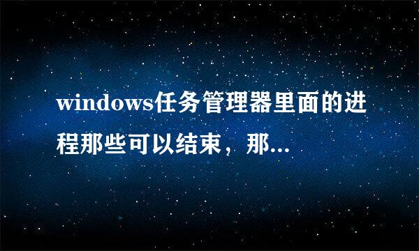 windows任务管理器里面的进程那些可以结束，那些不可以结束？