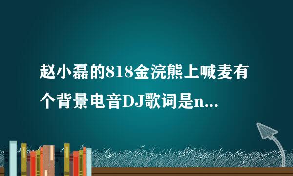 赵小磊的818金浣熊上喊麦有个背景电音DJ歌词是nananananana是什么歌啊