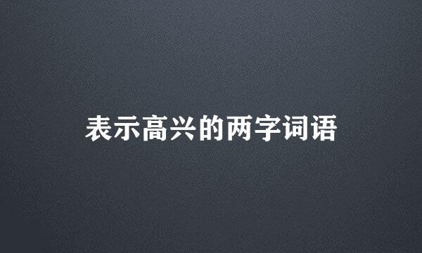 表示高兴的两字词语