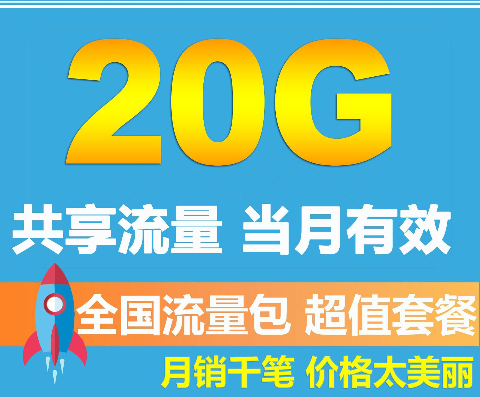 20GB等于多少MB流量？