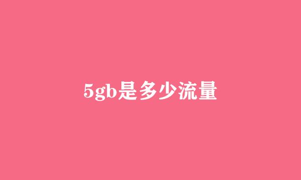 5gb是多少流量