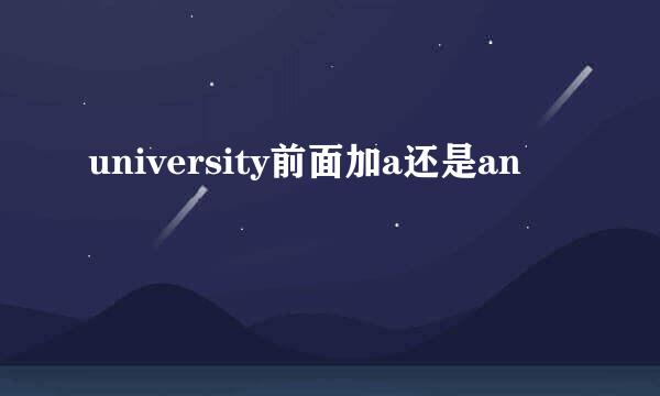 university前面加a还是an