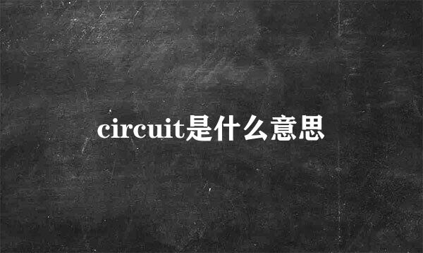 circuit是什么意思