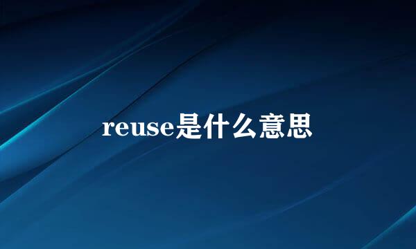 reuse是什么意思