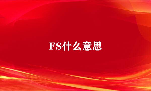 FS什么意思