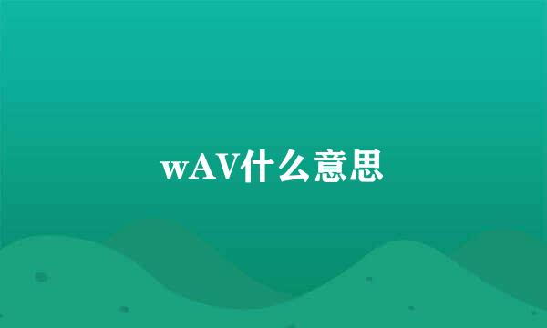 wAV什么意思