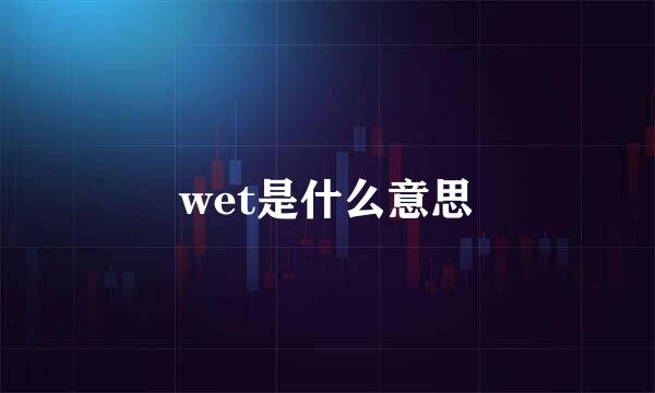 wet是什么意思