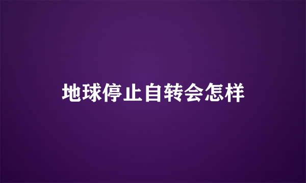 地球停止自转会怎样