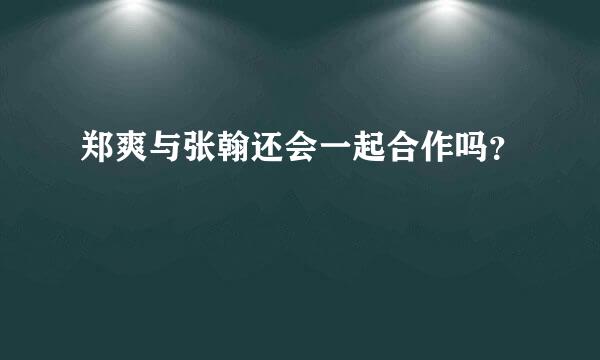 郑爽与张翰还会一起合作吗？