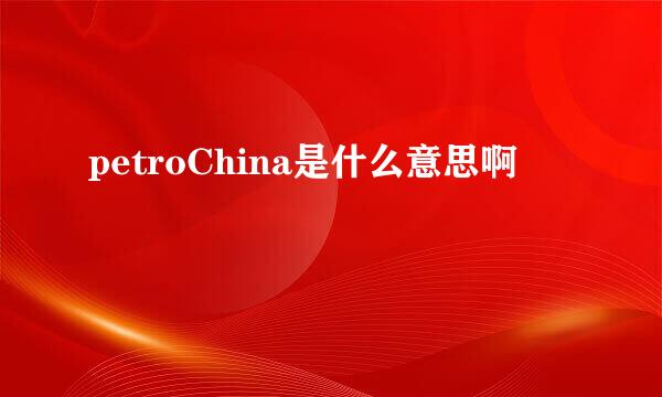 petroChina是什么意思啊