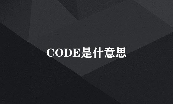 CODE是什意思