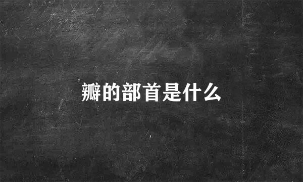 瓣的部首是什么