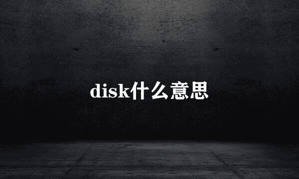 disk什么意思