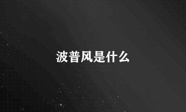 波普风是什么