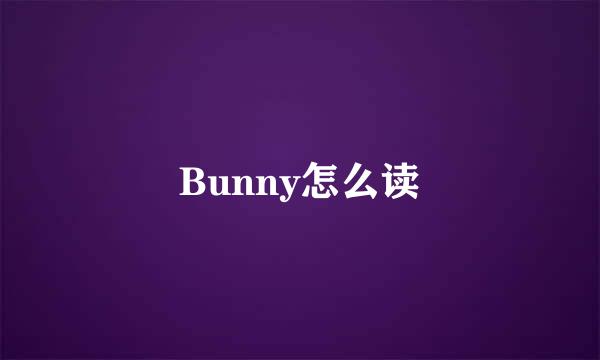 Bunny怎么读