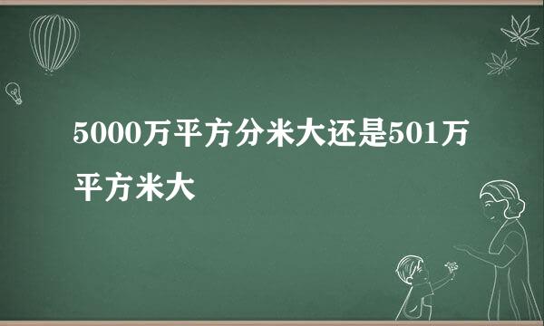 5000万平方分米大还是501万平方米大