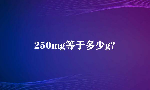 250mg等于多少g?