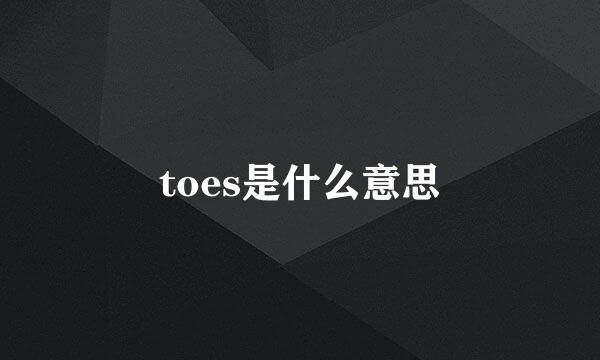 toes是什么意思