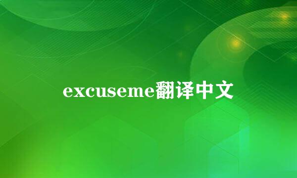 excuseme翻译中文