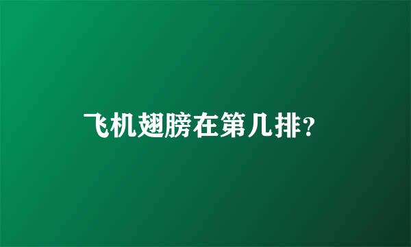 飞机翅膀在第几排？